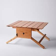 Picnic tables are available in a wide variety of configurations — some have bench seating (attached and not), others have individual seats, some are made completely of wood, others have a. Fold Up Wooden Picnic Table Carrier On Food52