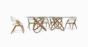 Glass dining table wood base. Luxury Rectangular Glass Dining Table With 8 Modern Chairs Wood Ring Base Awesome Decors