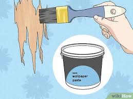 Wipe the paper with a damp sponge to remove any paste residue. 3 Simple Ways To Cover Bad Wallpaper Wikihow