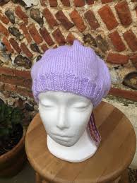 Hand Knitted Sparkly Beret