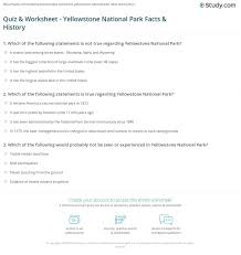 Yellowstone national park is a fascinating area. Yellowstone National Park Worksheets 99worksheets