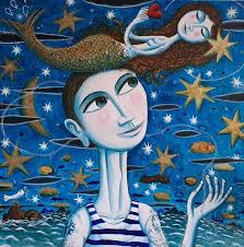 Love Fisher with a mermaid-hat