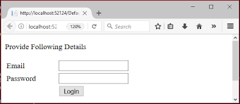 Hi i think u havn't get the real problem which im facing, actually i want to generate an email id and password(like unique number creation) for a person by taking the fields provided by him/her in the. Asp Net Session Javatpoint