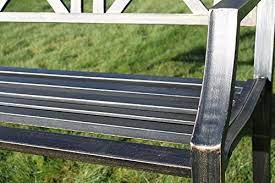 Hayes garden world have one of the largest selections of garden benches in the uk so we are even if you have a contemporary outdoor entertaining area the painted minimalist benches would fit the bill. Metal Garden Bench With Cast Iron Modern Design Back Rest Garden Market Place