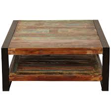 Buy online primum | square coffee table by ms&wood, square solid wood coffee table for living room design ado avdagić, primum collection. Accrington Reclaimed Wood Square Coffee Table Free Uk Delivery