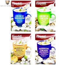Ianya boleh dimakan dalam keadaan. Ready Stock Campbells Minute Soup Cream Of Mushroom Chicken Mushroom Cheese Chicken Croutons Sup Cendawan è˜'è‡æ±¤