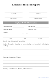 The characteristic of an employment application form in pdf format includes limiting the capability of the user to change the fields as well as the arrangement of the document. Employee Incident Report Form Download Printable Pdf Templateroller