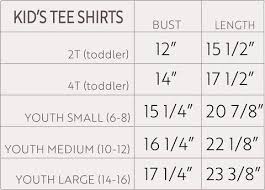 Kids Measurement Size Charts Common Interest Clothing