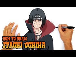 Draw a long curved line to form the top of the head and hair. How To Draw Itachi Uchiha Naruto Shippuden Myhobbyclass Com Learn Drawing Painting And Have Fun With Art And Craft
