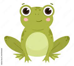 Cartoon frog, cute water animals, green amphibia. Funny froggy, sitting  froglet flat vector illustration on white background Stock Vector | Adobe  Stock