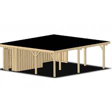 Dobbelt Carport I Trae Byg Selv Dobbelt Garage I Trae Kob Her