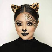 Last Minute Leopard Makeup Is Easy To Do Using Ardell Lashes In 203 And 886 Along With Their Brow Leopard Makeup Halloween Leopard Makeup Cat Halloween Makeup