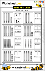 Put in one or ones and form sentences with one or ones. Tens And Ones Worksheet Printable Worksheet Bee