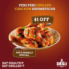 The nutritional difference between fried chicken and grilled chicken is staggering. Deg S Chicken Deg S Weekly Special Get 1 Off On Grilled Chicken Drumsticks Eat Healthy Eat Grilled Only At Deg S Offer Valid Till 30 Aug 2020 Degs Flamegrilled Chicken Eathealthy Eatgriled Facebook