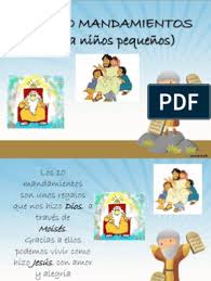 Los 10 mandamientos son la guía que usan los cristianos para llegar al cielo. Los 10 Mandamientos Para Ninos Pequenos Ia Jesus Religion Y Creencia