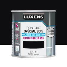 Les meilleures peintures pour plafond sont, pour nous, dulux valentine, v33 et luxens. Peinture Bois Exterieur Interieur Noir Satin Luxens 0 5 L Leroy Merlin