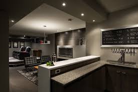 A basement home theater is an excellent idea because it is isolated and dark. Basement Brewery Bar Home Theater Contemporary Basement Toronto Houzz