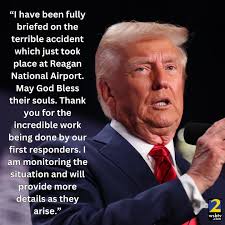 BREAKING UPDATE: President Donald Trump just released this statement about  the collision between a jet and a Blackhawk helicopter:  https://2wsb.tv/4aURH1L