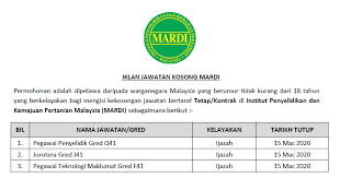 We did not find results for: Jawatan Kosong Terkini 2020 Mardi Pelbagai Bidang Jawatan