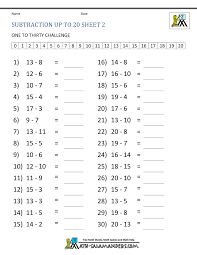 Worksheets are math mammoth grade 4 a, whole numbers using an area. Subtraction Facts To 20
