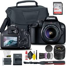 Canon eos 100d / rebel sl1 specifications. Canon Eos 4000d Rebel T100 Dslr Camera With 18 55mm Lens Creative Filter Set Eos Camera Bag Sandisk Ultra 64gb Card 6ave Electronics Cleaning Set And More International Model Wish