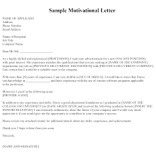 Motivational letter sample for job application. Sample Of Motivation Letter For Job