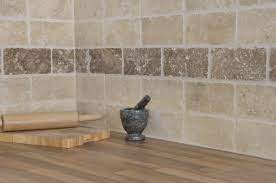 This travertine tile is a perfect choice for a kitchen backsplash, fireplace wall, or other accent wall project, as well as for a flooring project or other architectural feature. White Tumbled Travertine 200mm X 100mm Roomset Tiles Stone Tiles Kitchen Kitchen Wall Tiles Natural Stone Tile