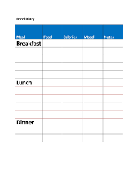 1 tbsp 16 tr 1 tr mayonnaise regular. 40 Simple Food Diary Templates Food Log Examples