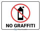 Printable No Graffiti Sign
