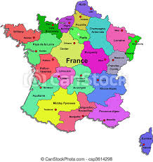 Recherchez parmi des 61 607 carte france photos et des images libres de droits sur istock. Carte Couleur France Carte Couleur Sur Departements Francais Blanc Canstock