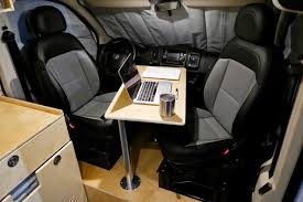 Glampervan Multi Use Camper Van Doubles As A Mobile Office And Observation Deck Used Camper Vans Camper Van Camper Van Conversion Diy