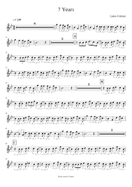 Nostalgia from ages 7, 11, and 20 are explored before the band goes on to… Lukas Graham 7 Years Sheet Music For Flute Solo Musescore Com