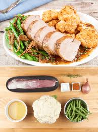 Apple Glazed Pork Tenderloin With Bbq Rubbed Cauliflower Caramelized Shallots And Green Beans Recipe Cooking Pork Tenderloin Homechef Recipes Hello Fresh Recipes