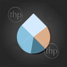 Water Drop Pie Chart Vector