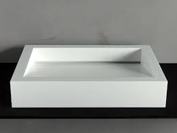 Countertop Corian Washbasin Gap 01 Gap Collection By Rifra Wash Basin Corian Bathroom Furniture Design