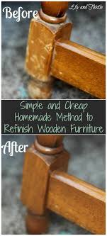 Simple And Cheap Homemade Method To Refinish Wooden Furniture Redo Furniture Cleaning Hacks Home Repair