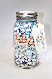 It's designed to capture all of those cool moments that you're not going to remember a week. 365 Message Filled 64 Oz Mason Jar Personalized Multi Colored Etsy Diy Birthday Gifts Cute Boyfriend Gifts Mason Jar Diy