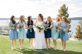 Classic Short Pastel Bridesmaid Dresses In Shades Of Blue Pastel Bridesmaid Dresses Mismatched Bridesmaid Dresses Blue Pastel Bridesmaid Dresses Short