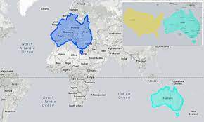 Australia In Europe Map The True Size Website Shows Just How Large Countries Are Compared To Others  | Daily Mail Online
