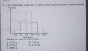 Tabel ini juga banyak digunakan dalam perhitungan statistik inferensial untuk pengujian hipotesis. 2 Data Berat Badan Dalam Kg 30 Balita Seperti Disajikan Dalam Histogram Berikut Median Dari Data Brainly Co Id