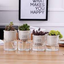 Self Watering Potself Watering Planter Indoorgood Morning Etsy Self Watering Pots Ceramic Planter Pots Self Watering Planter