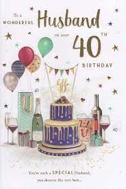 You can send these 40th birthday sayings which will make your greeting card very special. Happy 40th Birthday Card For Husband Birthday Greetings Cards Amazon De Burobedarf Schreibwaren