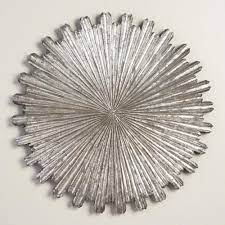 Silver Metal Sunburst Medallion Wall Decor Silver Wall Decor Silver Metal Wall Art Medallion Wall Decor