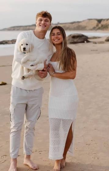 James Cook's girlfriend Bella Cvetanovski revealed in pink bikini
