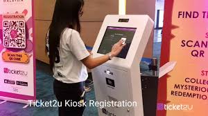The qr code displayed malaysia's iconic petronas twin towers in its background. Ticket2u Exhibition Kiosk