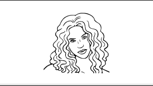 Easy drawings to draw for children. How To Draw Shakira Face Pencil Drawing Step By Step Youtube