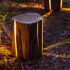 Cracked Log Lamp Designerlampe Aus Holzstamm