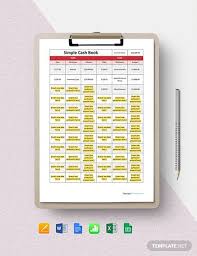 Free Simple Cash Book Template In 2020 Invoice Design Template Book Template Invoice Template