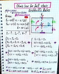 Ohm S Law Full Chain Kirchhoff Physics And Mathematics Ohms Law Engineering Notes