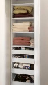 Bathroom linen tower ideas on foter. Linen Closet And Bathroom Closet Design Tips